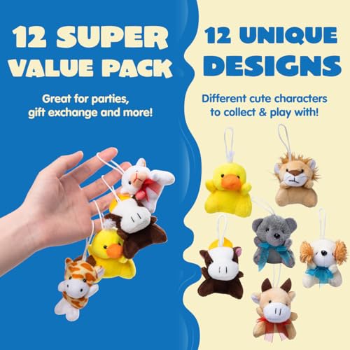 JOYIN 36 Pack Mini Animal Plush Toy Assortment (36 Units 3" Each),Bulk… - Image 2