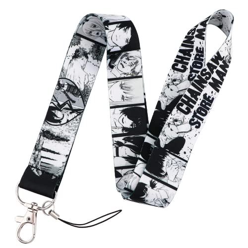 Pinstant Chainsaw Man Anime Manga 17.7" Neck Lanyard Keychain Holder ID Badge…