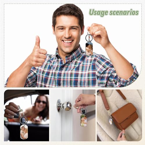 RSQGT Custom Keychain Double Sided Personalized Picture Text Keychains Engraving Photo Key… - Image 5