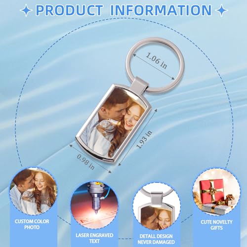 Custom Keychain With Picture Personalized Keychains Photo Keychain llaveros personalizados Personalized Gifts… - Image 3