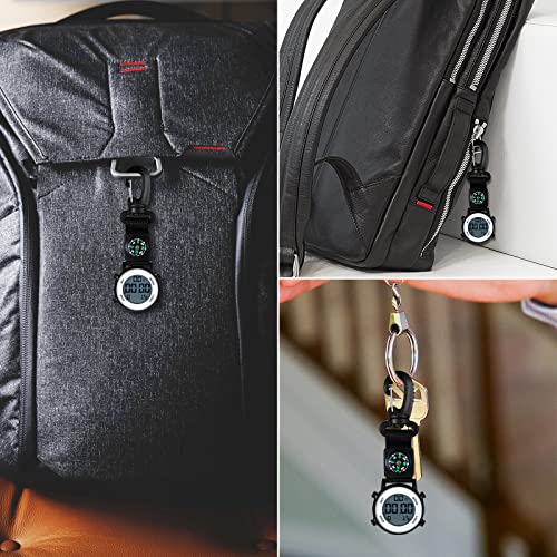 Lancardo Clip on Digital Watch Backpack Fob Watch for Men and Women… - Image 2