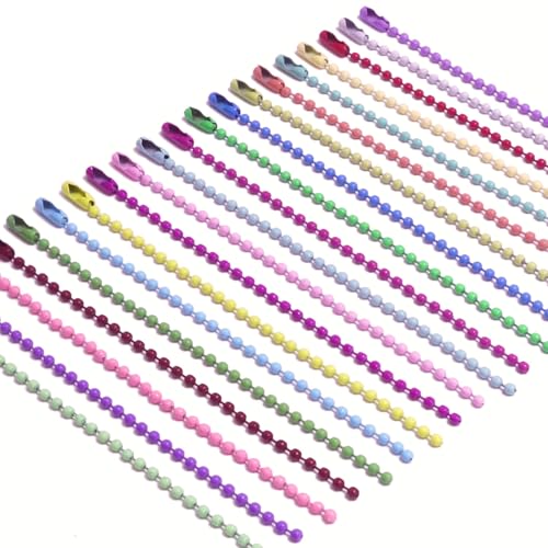 100 Pcs Ball Bead Chain Keychain Dog Tag Necklace Chains 4.7 inch… - Image 8