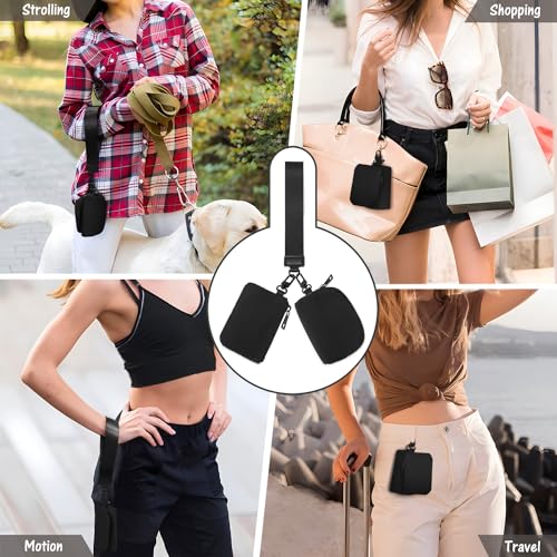 Viverte Mini Zip Around Keychain Wristlet Wallets Small Portable Dual Pounch Wristlet… - Image 7