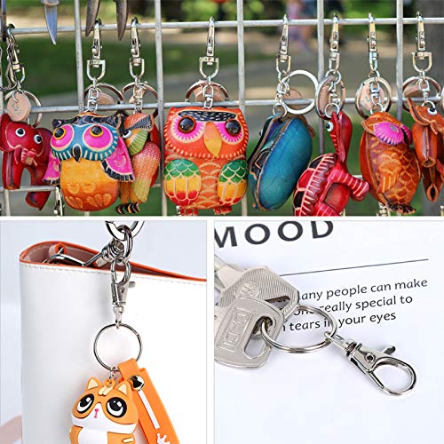 100PCS Swivel Snap Hooks with Key Rings, Premium Metal Swivel Lobster Claw… - Image 6