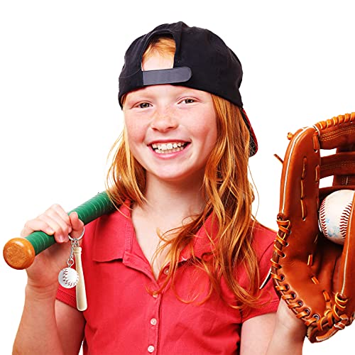 Hicarer Mini Baseball Keychain with Wooden Bat for Sports Theme Party Team… - Image 5