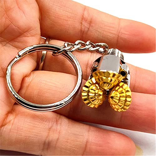 Ya.x Key Pendant Can Turn Three Cone Drill Bit, Keyrings Key Holder… - Image 5