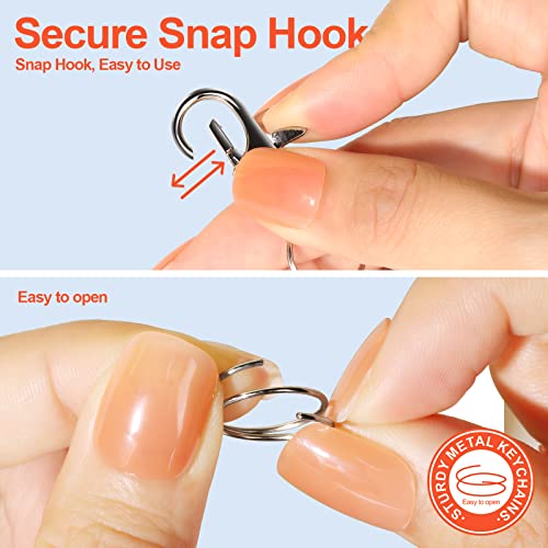LEOBRO 60PCS Metal Swivel Snap Hooks and Key Rings, 30PCS Small Lobster… - Image 7