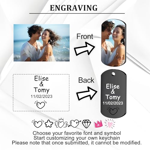 POKEHAND Custom Keychain with Picture,Personalized Keychains with Engraving Photo/Text,Customized gifts for boyfriends… - Image 4