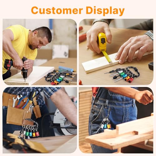 12PCS Keychain Bit Holder,Hex Drill Bit Holder for Impact Driver Drill Bit,Screwdriver… - Image 4