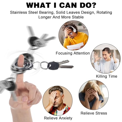 CIATBYYJ Key Spinner, Funny Finger Key Chain Spinner, Portable Fidget Keychain Fidget… - Image 5