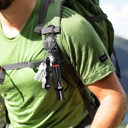 Autonomier 2Pack Heavy Duty Retractable Keychain, Tactical ID Badge Holder Reel Carabiner… - Image 6