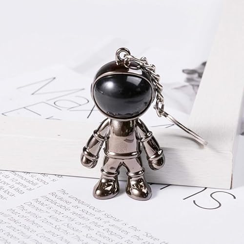 SHIDXIB 4Pcs Multicolour Black Robot Keychains Men Creative spacemen Car Key Chain… - Image 4