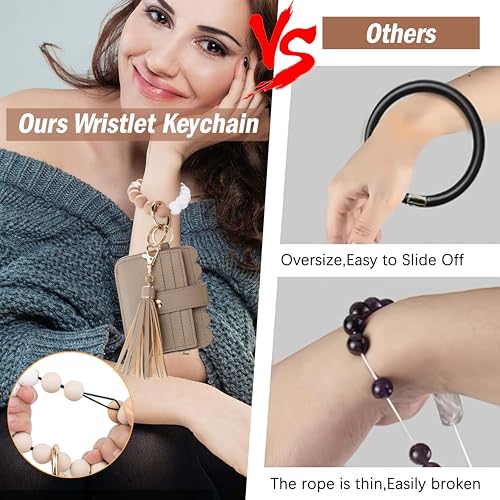 Lostars Wallet Keychain Wristlet for Women RFID Card Holder Keychain Key Chain… - Image 5