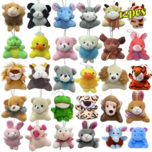 LMAZEPMQ Mini Plush Animal Toy Set,Cute Animals Keychain Decoration for Kids,Goodie Bag…