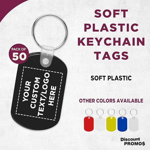 DISCOUNT PROMOS Tag Soft Plastic Keychains - Image 2