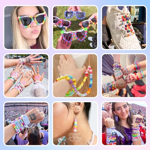 5 Boxes Bracelet Making Kit Pony Beads, 96 Colors 6x9mm 3500Pcs Kandi… - Image 5