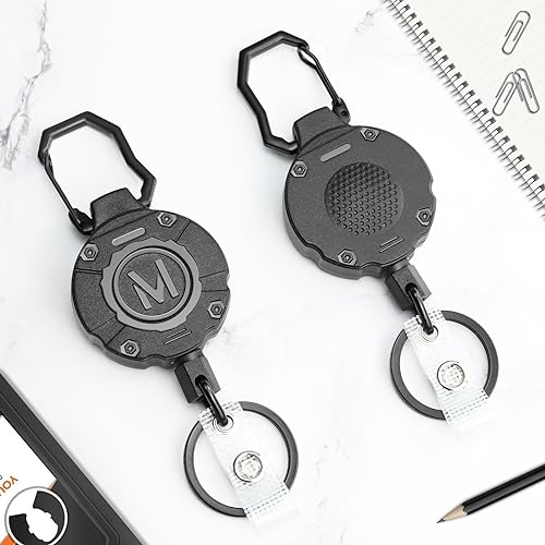 1 Pack Heavy Duty Retractable Keychain ID Badge Reels Retractable Carabiner Badge… - Image 7