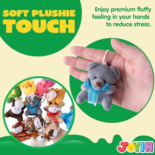 JOYIN 36 Pack Mini Animal Plush Toy Assortment (36 Units 3" Each),Bulk… - Image 5