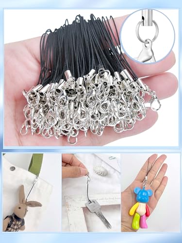 Evnlo 100Pcs Phone Charms Strap with Lobster Clasp,Lanyard Strap Cell Phone Charm… - Image 2