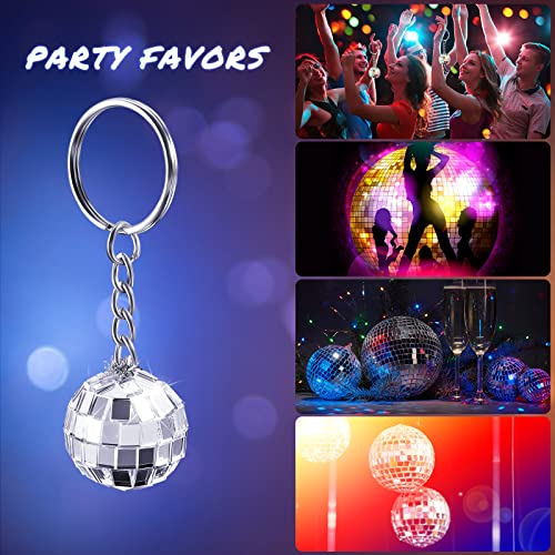 MTLEE 24 Pack Mini Mirror Disco Ball Keychain Last Disco Bachelorette Retro… - Image 2