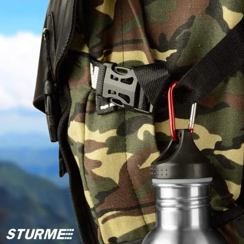 STURME 2" Aluminum D Ring Carabiners Clip D Shape Spring Loaded Gate… - Image 5