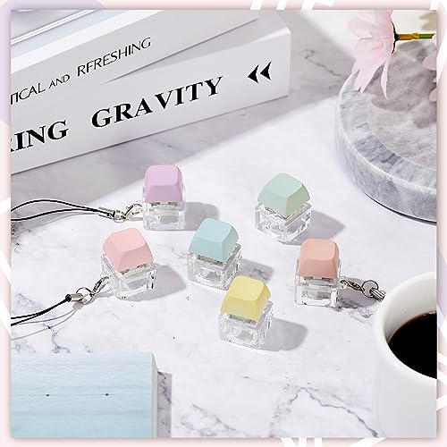 Taiyin 6 Pcs Keyboard Fidget Toy Fidget Clicker Keyboard Keychain Decompression Toys… - Image 5