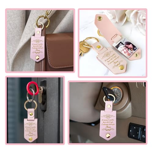 V VIBEPY Personalized Gifts For Mom Photo Keychain, From Daughter Son Husband - Image 5
