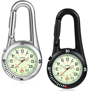 Hicarer 2 Pieces Clip on Quartz Watch Backpack Fob Belt Glow in…