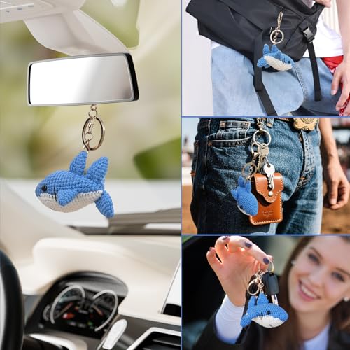 Traxex Handmade Crochet Shark Keychain - Image 6