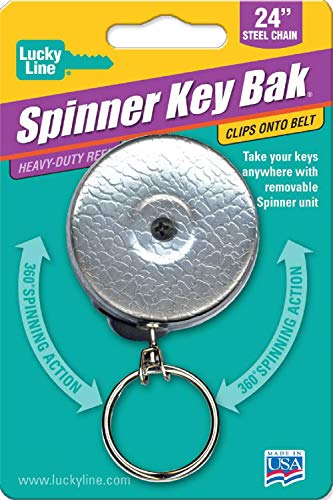 Lucky Line Spinner Key Bak Heavy Duty Key Reel with 24" Linked… - Image 6
