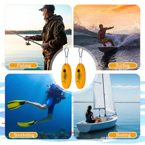 Yaomiao 2 Pcs Floating Keychain Oval Shaped Foam Floating Key Ring Glow… - Image 6