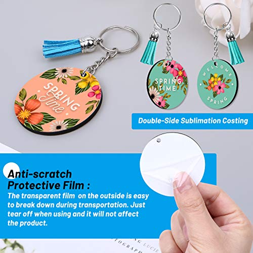 Sublimation Blanks Keychains Products, 80 PCS Keychains Tag Bulk with 2 Inch… - Image 5