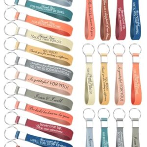 kaiolbly 36Pcs Motivational Quote Keychains Gift, Bulk Thank You Gift Inspirational Silicone…