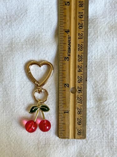 Agromusk Cute Cherry Keychain,Kawaii Cherry Bag Purse Charms for Women Car Keys… - Image 3