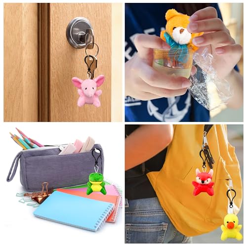 XIPEGPA 30 PCS Mini Plush Animals Keychain Set Small Stuffed Animals for… - Image 3
