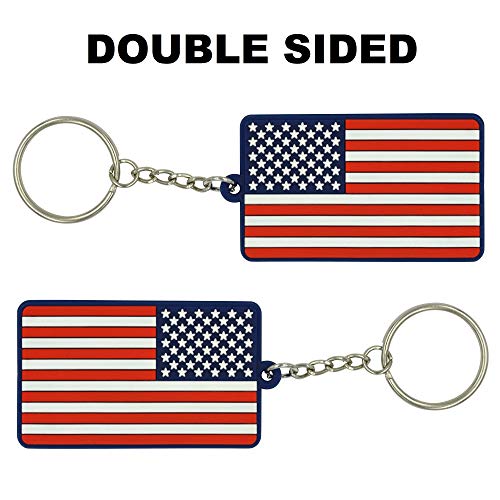 Great 1 Products American Flag Keychain with Key Ring - Image 2