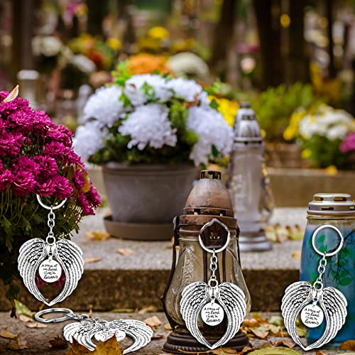 WILLBOND 48 Pcs Silver Angel Wings Keychain Gifts Memorial Funeral Gift Angel… - Image 7