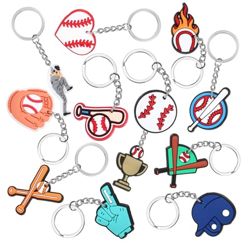 PEOVLVN 24 Pack Baseball Keychain Bulk Sports Keychains Baseball Party Favors Baseball…