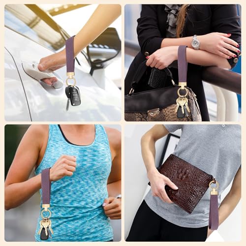 Fishent Stretchy Wristlet Keychain, Cute Key Chain, Woven Wrist Lanyard for Car… - Image 8