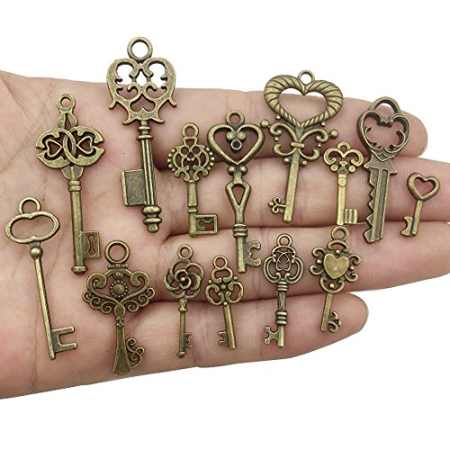 Youdiyla Vintage Skeleton Key in Antique Bronze Style - Image 3
