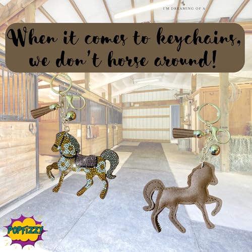 Popfizzy Horse Keychain Accessories for Women and Girls, Rhinestone Backpack Key Chain,… - Image 6