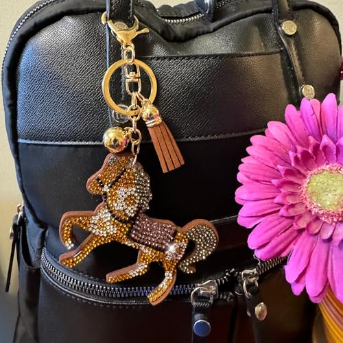 Popfizzy Horse Keychain Accessories for Women and Girls, Rhinestone Backpack Key Chain,… - Image 8
