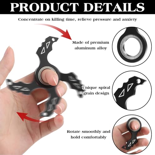 Tyqour Spinner Keychain Fidget Keychain for Adults Portable Keyring Spinner Toy for… - Image 3