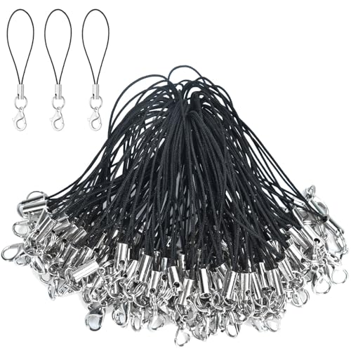 Evnlo 100Pcs Phone Charms Strap with Lobster Clasp,Lanyard Strap Cell Phone Charm…