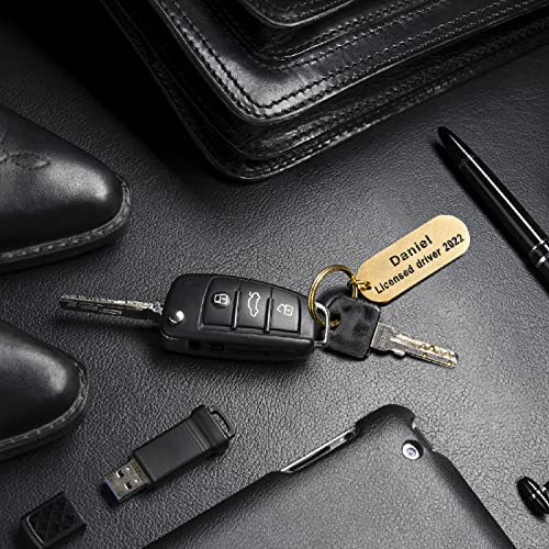 Personalized Keychains for Men or Women, Deep Engraved Metal Keychain, Custom Solid… - Image 4