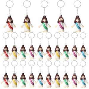 25 Pack Little Jesus Figurines Keychains, Christian Little Jesus Figures Printed With…