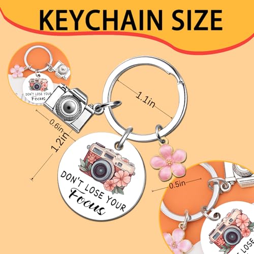 UIWIHHP Cool Photographer Gifts for Women Men Cute Camera Keychain Gift for… - Image 7
