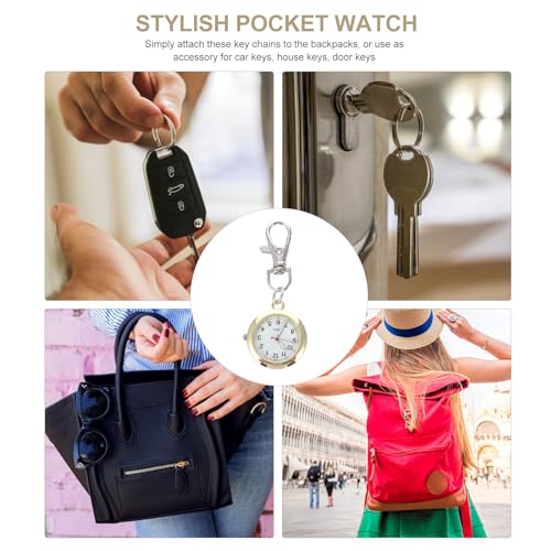 balacoo Pocket Watch Clip On, Pocket Watch with Key Buckle Portable Necklace… - Image 6