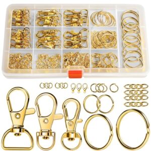 LEOBRO 265PCS Keychains Clips with Key Rings, Keychain Making Kit, Metal Lobster…