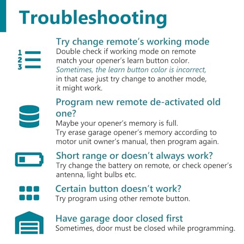 2 for Liftmaster Chamberlain Craftsman Garage Door Opener Remote Keychain 890max - Image 7